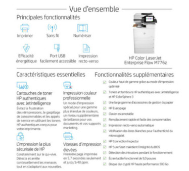 HP Color LaserJet Enterprise MFP M776z - Imprimante multifonctions laser couleur