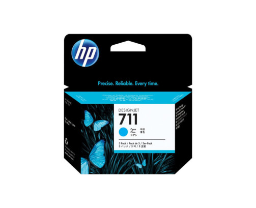 HP 711 - Pack de 3 cartouches d'impression cyan 29ml (CZ134A) - CZ134A - AIC-Solutions Grand Format