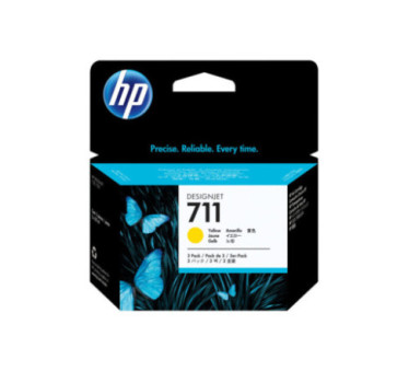 HP 711 - Pack de 3 cartouches d'impression jaune 29ml (CZ136A) - CZ136A - AIC-Solutions Grand Format