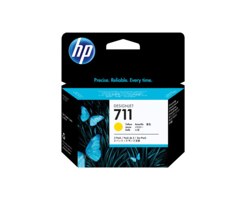 HP 711 - Pack de 3 cartouches d'impression jaune 29ml (CZ136A) - CZ136A - AIC-Solutions Grand Format