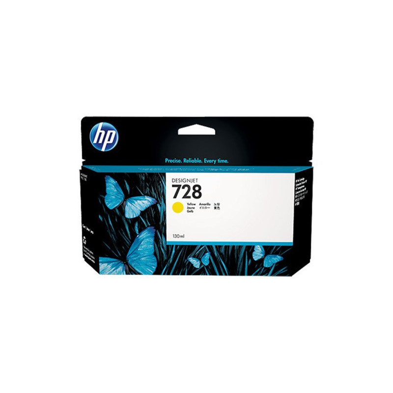 HP 728 - Cartouche d'impression jaune 130ml (F9J65A) HP 728 - Cartouche d'impression jaune 130ml (F9J65A)