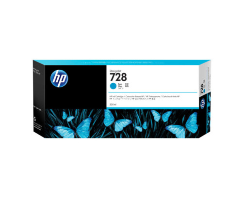 HP 728 - Cartouche d'impression cyan 300ml (F9K17A) - F9K17A - AIC-Solutions Grand Format