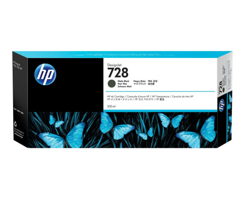 HP 728 - Cartouche d'impression noir mat 300ml (F9J68A) - F9J68A - AIC-Solutions Grand Format