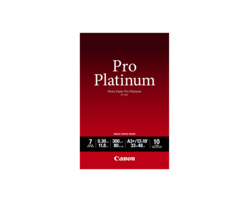 Papier photo Pro Platinum Canon PT-101 300gr A3+ (0.329 x 0.423m) 10 feuilles - 2768B018 - AIC-Solutions Grand Format