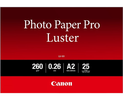 Papier photo Pro Luster Canon LU-101 260gr A2 (0.420 x 0.594m) 25 feuilles - 6211B026 - AIC-Solutions Grand Format