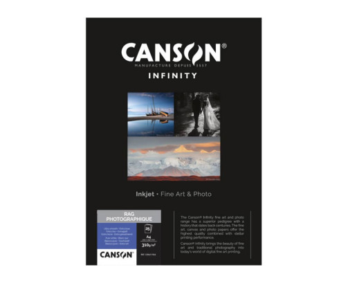 Papier Canson Infinity Rag Photographique 210Gr/m² A4 (0.210 x 0.297) 25 feuilles - C206211026 - AIC-Solutions Grand Format