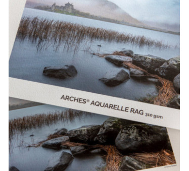 Papier Canson Infinity Arches® Aquarelle Rag (Pure White) 310Gr/m² A2 (0,420 x 0,594) 25 feuilles