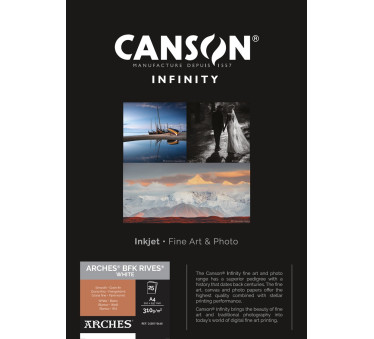 Papier Canson Infinity Arches® BFK Rives (White) 310Gr/m² A4 (0,210 x 0,297) 25 feuilles