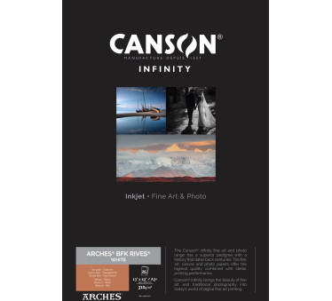 Papier Canson Infinity Arches® BFK Rives (White) 310Gr/m² A3+ (0,329 x 0,483) 25 feuilles