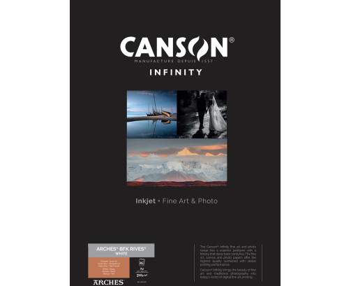 Papier Canson Infinity Arches® BFK Rives (White) 310Gr/m² A2 (0,420 x 0,594) 25 feuilles