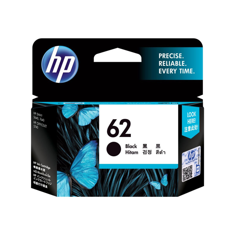HP 62 - C2P04AE - cartouche d'impression noir (Jusqu'à 200 pages) - C2P04AE - AIC-Solutions Grand Format