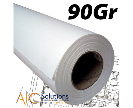 Calque ColorPrint 90/95gr 0.610 (24") x 50m (Ø2") - CAL090-0610 - AIC-Solutions Grand Format