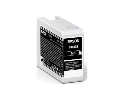 Epson UltraChrome PRO10 T46S8 - Réservoir noir mat 25ml - C13T46S80N - AIC-Solutions Grand Format