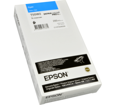 Epson UltraChrome PRO10 T55W2 - Réservoir cyan 200ml - C13T55W200 - AIC-Solutions Grand Format
