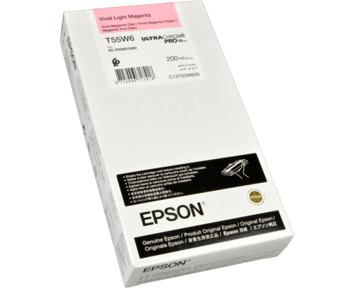 Epson UltraChrome PRO10 T55W6 - Réservoir magenta clair 200ml - C13T55W600 - AIC-Solutions Grand Format