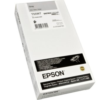 Epson UltraChrome PRO10 T55W7 - Réservoir gris 200ml - C13T55W700 - AIC-Solutions Grand Format