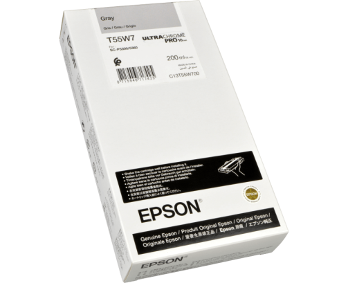 Epson UltraChrome PRO10 T55W7 - Réservoir gris 200ml - C13T55W700 - AIC-Solutions Grand Format
