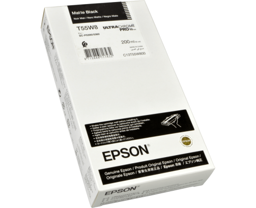 Epson UltraChrome PRO10 T55W8 - Réservoir noir mat 200ml - C13T55W800 - AIC-Solutions Grand Format