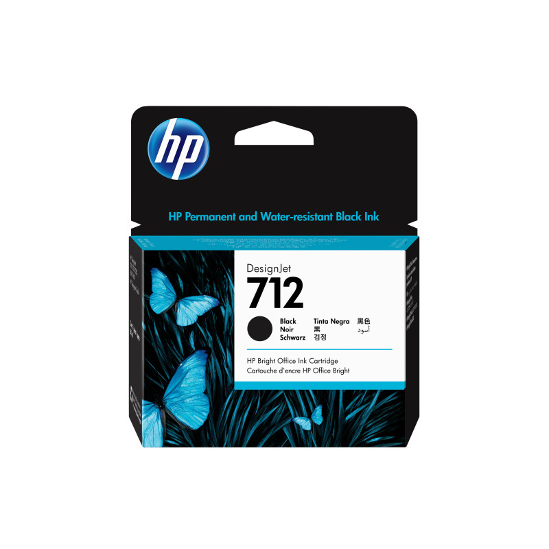 HP 712 - Cartouche d'impression noir 80ml (3ED71A)