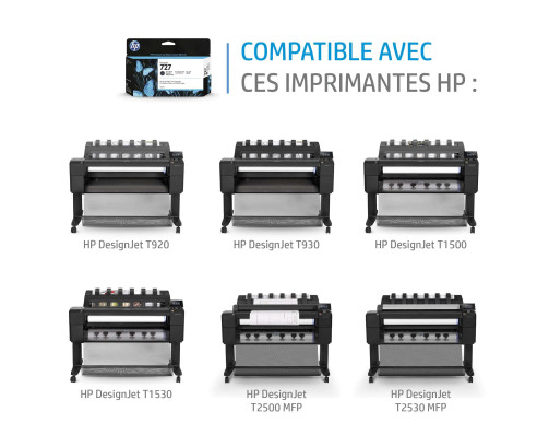 HP 727 - Cartouche d'impression noir mat 300ml (C1Q12A)