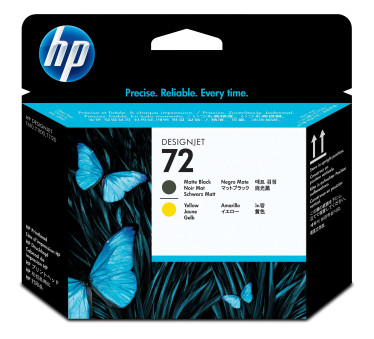 HP 72 - Tête d'impression jaune et noir mat (C9384A) - C9384A - AIC-Solutions Grand Format