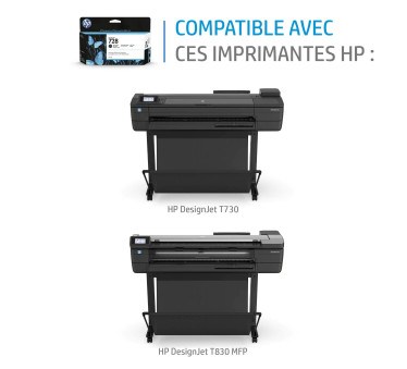 HP 728 - Cartouche d'impression cyan 300ml (F9K17A)