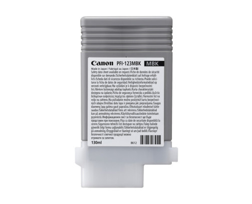 Cartouche Canon PFI-123 MBK Noir Mat 130ml - 7478C001
