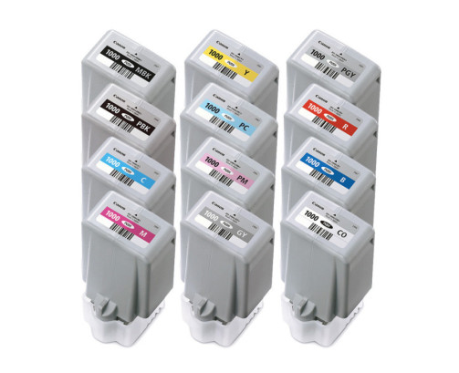 Canon PFI-1000 - Pack de 12 cartouches d'impression 80ml - PFI1000 - AIC-Solutions Grand Format