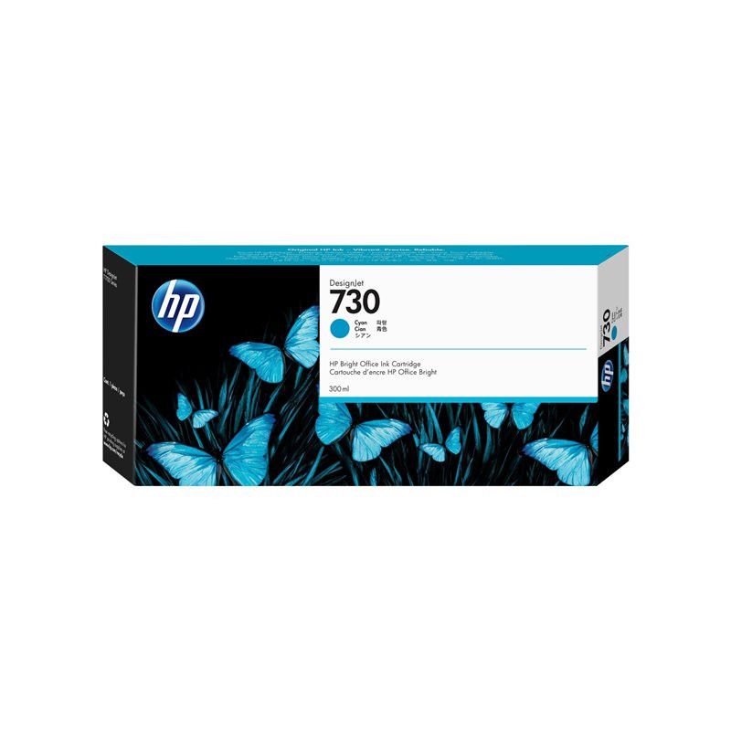 HP 730 - Cartouche d'impression cyan 300ml (P2V68A) HP 730 - Cartouche d'impression cyan 300ml (P2V68A)