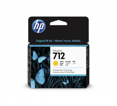 HP 712 - Cartouche d'impression jaune 29ml (3ED69A) - 3ED69A - AIC-Solutions Grand Format