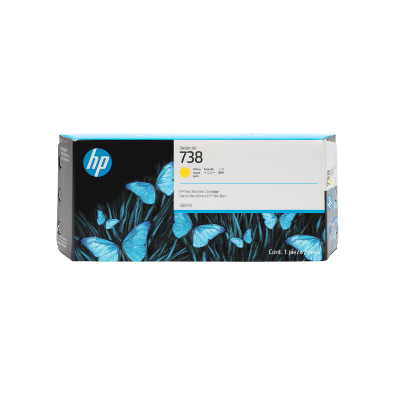 HP 738 - Cartouche d'impression jaune 300ml HP 738 - Cartouche d'impression jaune 300ml