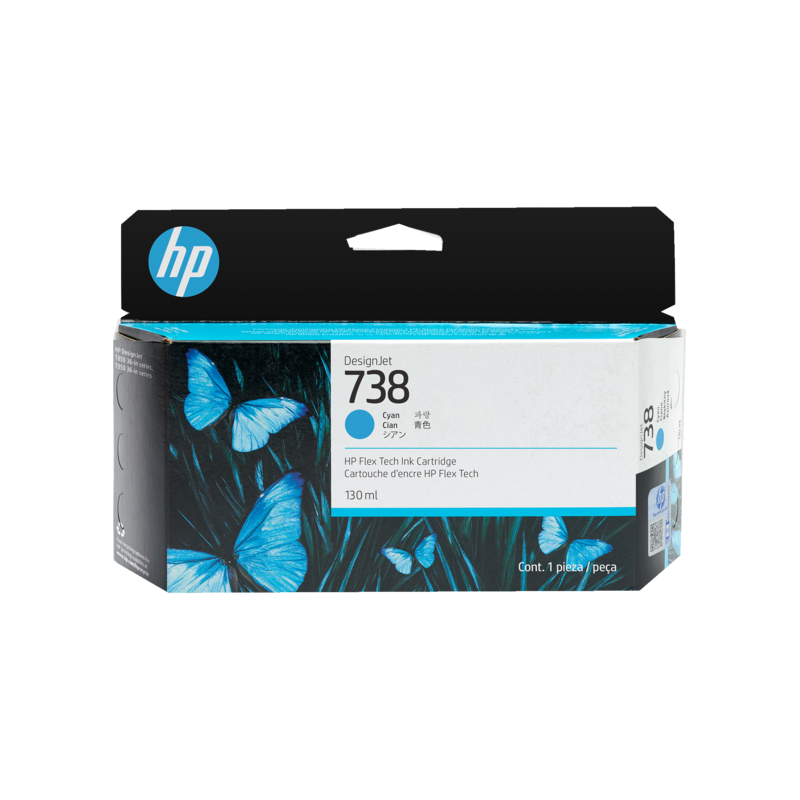 HP 738 - Cartouche d'impression cyan 130ml