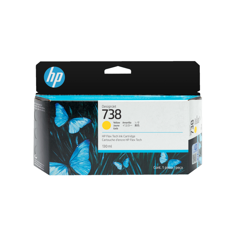 HP 738 - Cartouche d'impression jaune 130ml HP 738 - Cartouche d'impression jaune 130ml