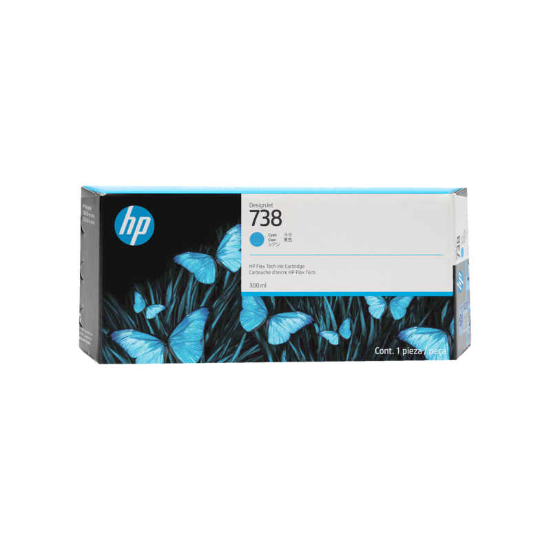 HP 738 - Cartouche d'impression cyan 300ml