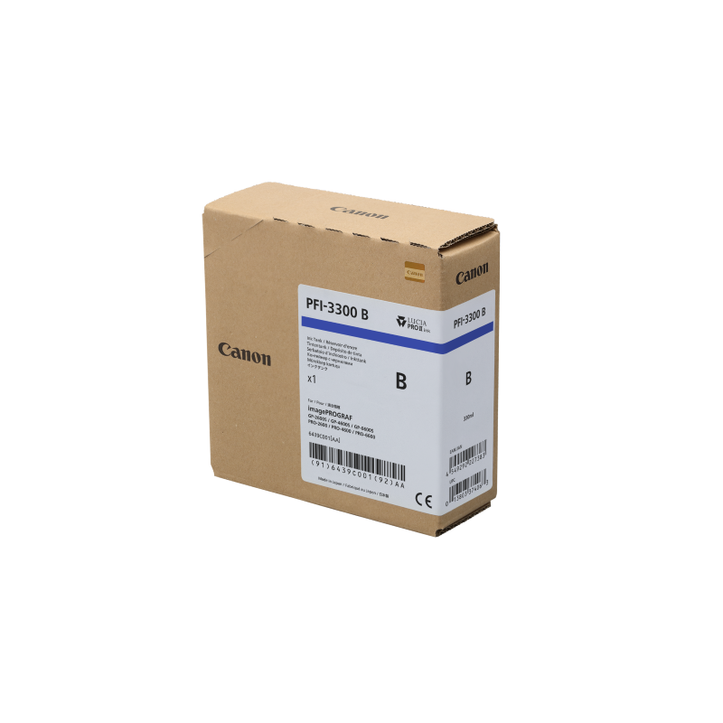 Canon PFI-3300 B - Cartouche d'impression bleu 330ml Canon PFI-3300 B - Cartouche d'impression bleu 330ml