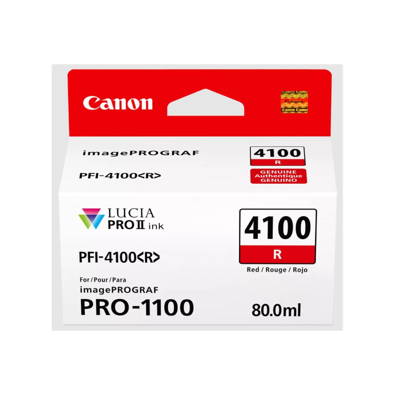 Canon PFI-4100 R - Cartouche d'impression rouge 80ml Canon PFI-4100 R - Cartouche d'impression rouge 80ml