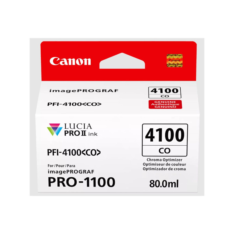 Canon PFI-4100 CO - Cartouche d'impression optimiseur de brillance 80ml Canon PFI-4100 CO - Cartouche d'impression optimiseur de brillance 80ml